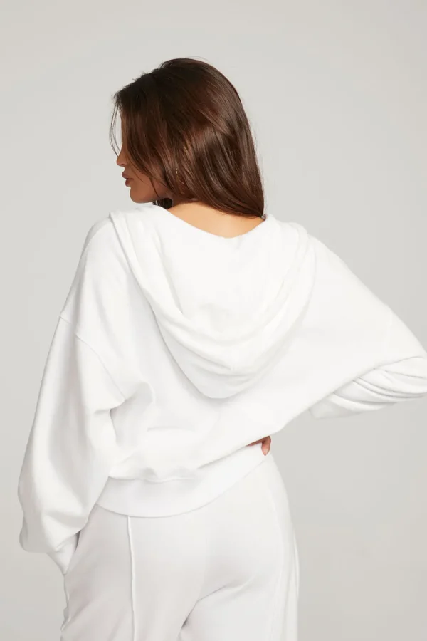 Best Abilene White Zip Up Hoodie Women Outerwear | Loungewear