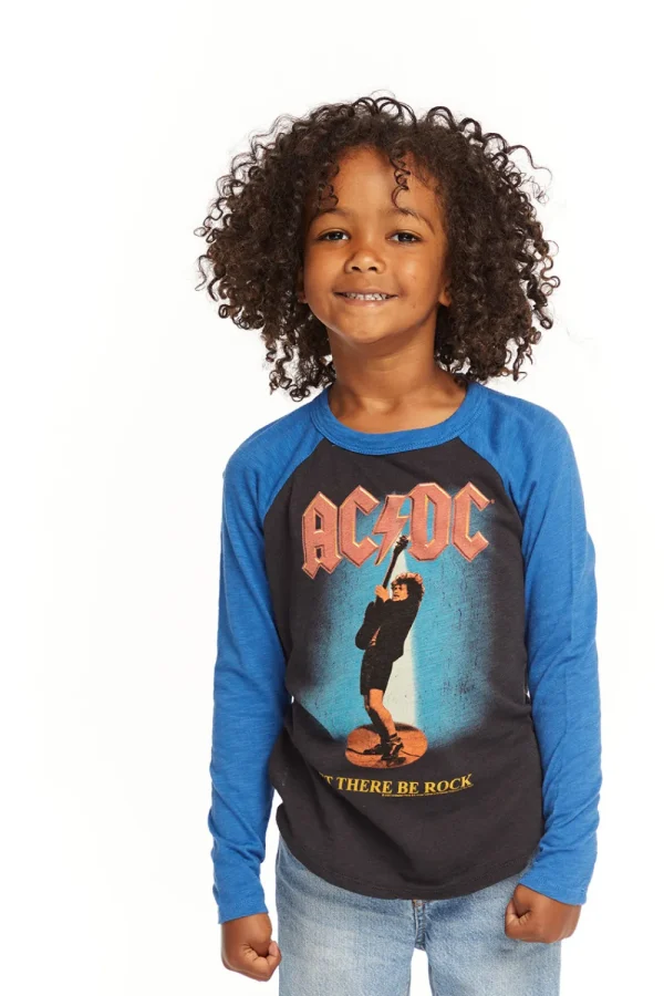 Sale AC/DC Let There Be Rock Baseball Tee Women/Kids/BOY Boys | Music
