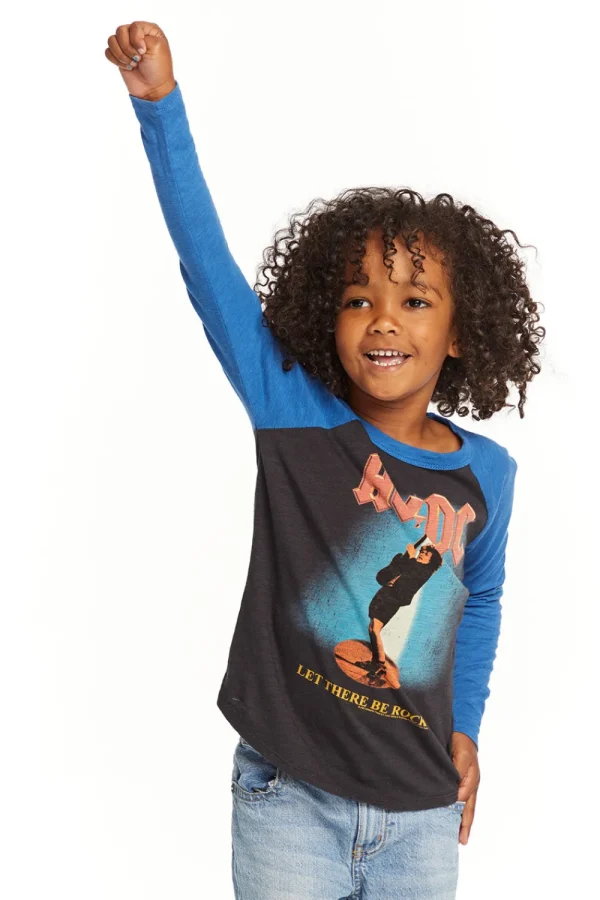 Sale AC/DC Let There Be Rock Baseball Tee Women/Kids/BOY Boys | Music