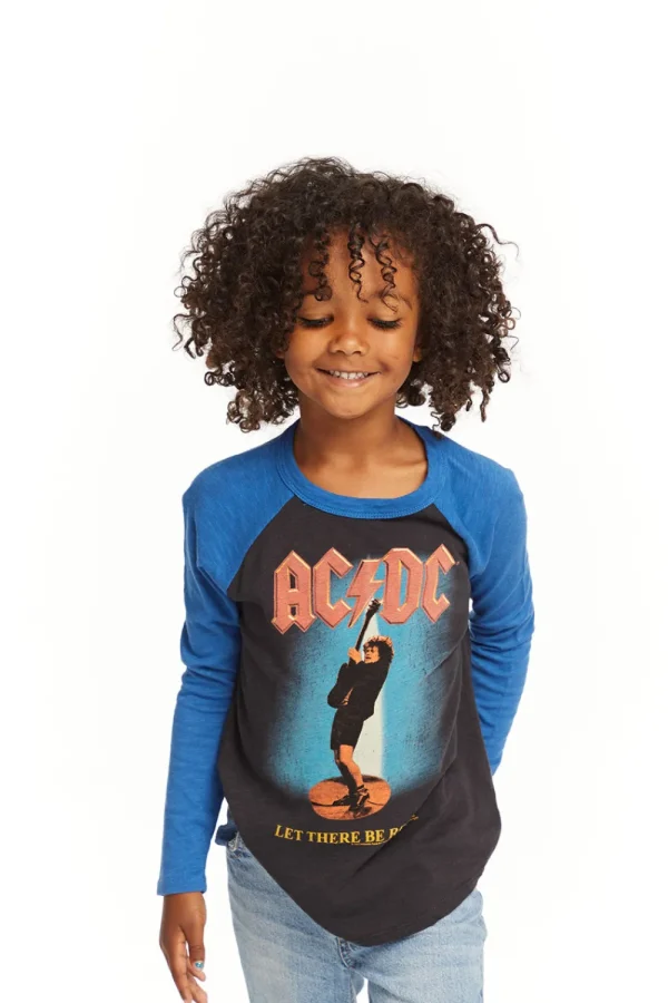 Sale AC/DC Let There Be Rock Baseball Tee Women/Kids/BOY Boys | Music