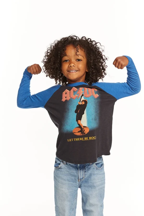 Sale AC/DC Let There Be Rock Baseball Tee Women/Kids/BOY Boys | Music