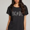 Discount AC/DC Studded Logo Tee Women Loungewear | Music