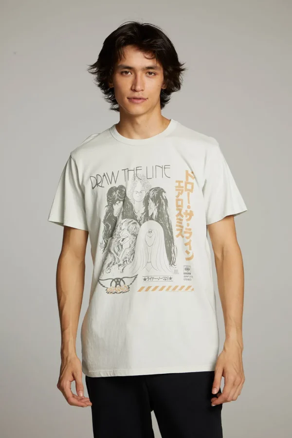 Cheap Aerosmith Draw The Line Crew Neck Tee Women Tops | Music