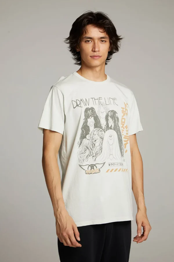 Cheap Aerosmith Draw The Line Crew Neck Tee Women Tops | Music