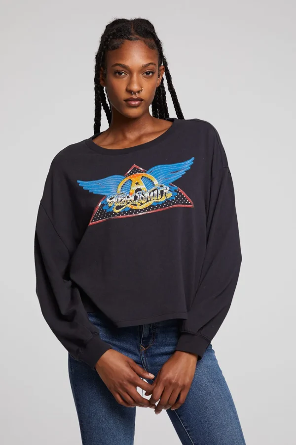 Flash Sale Aerosmith Rock In A Hard Place Long Sleeve Women Loungewear | Music