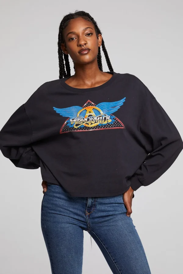 Flash Sale Aerosmith Rock In A Hard Place Long Sleeve Women Loungewear | Music