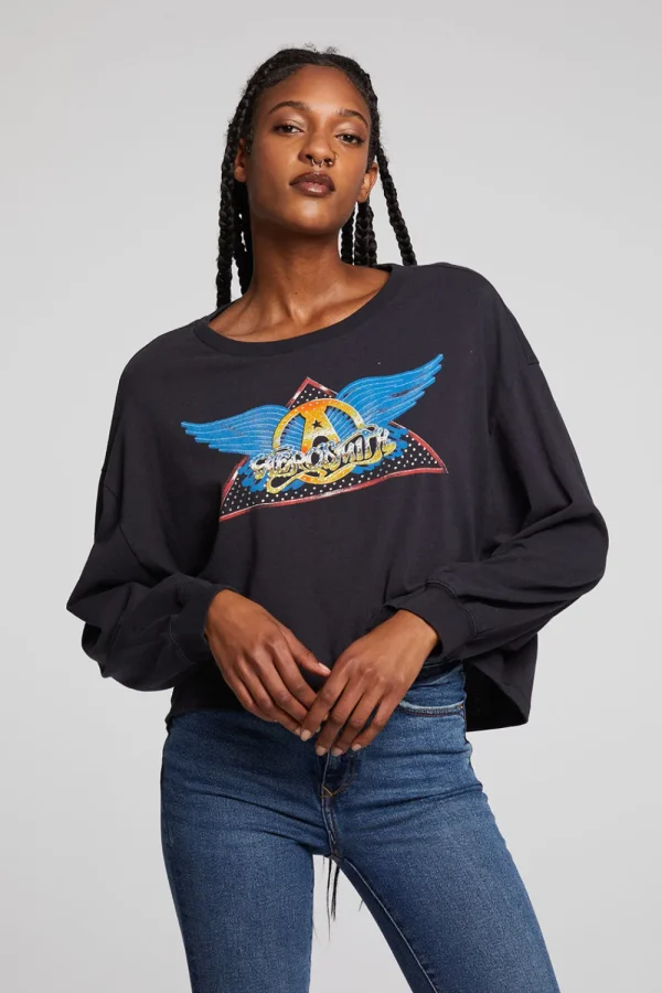 Flash Sale Aerosmith Rock In A Hard Place Long Sleeve Women Loungewear | Music