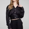 Online Agnes Shadow Black Blouse Women Loungewear