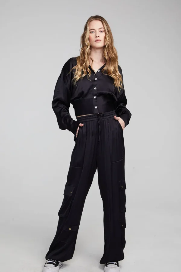 Online Agnes Shadow Black Blouse Women Loungewear
