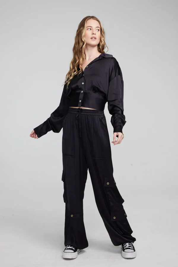 Online Agnes Shadow Black Blouse Women Loungewear