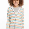 Hot Alana Sunset Stripe Girls Zip Up Hoodie Kids Girls