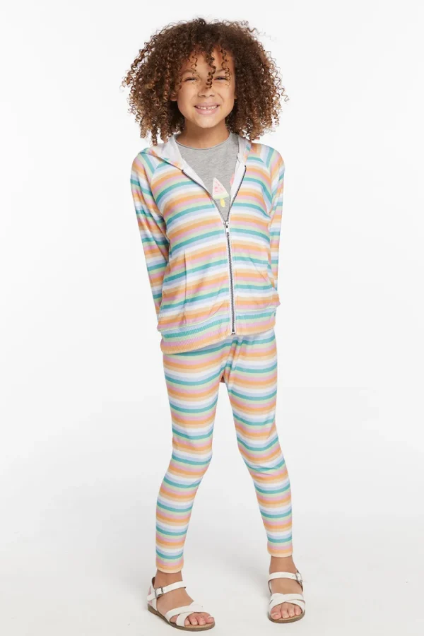 Hot Alana Sunset Stripe Girls Zip Up Hoodie Kids Girls
