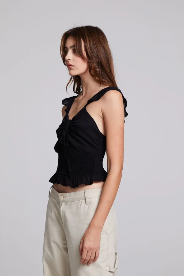 Cheap Alessia Black Blouse Women Loungewear | Tops