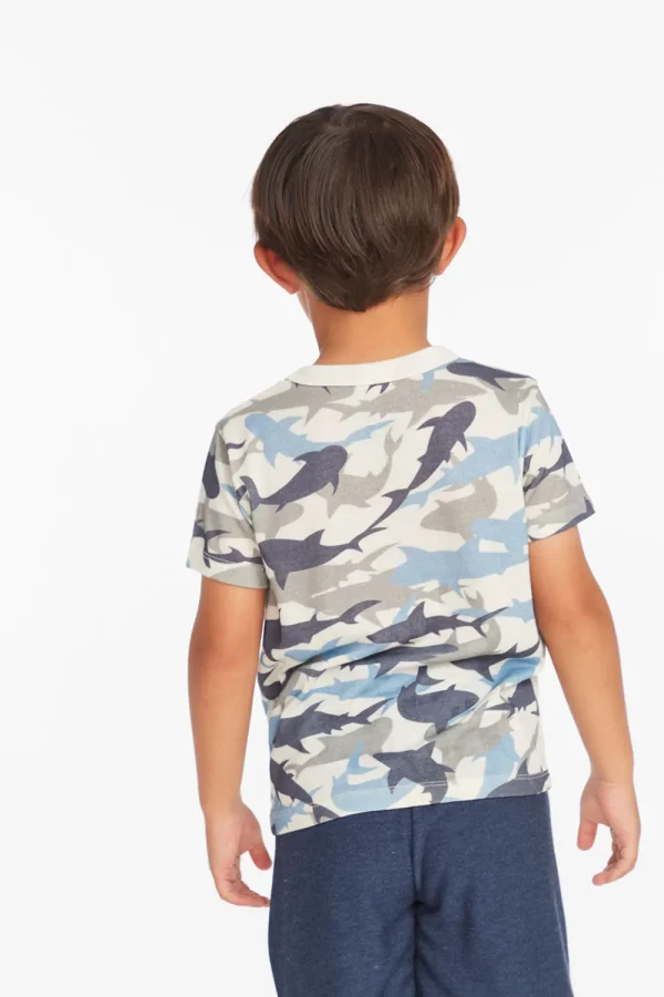 New All Over Camo Shark Boys Tee Kids/BOY Boys