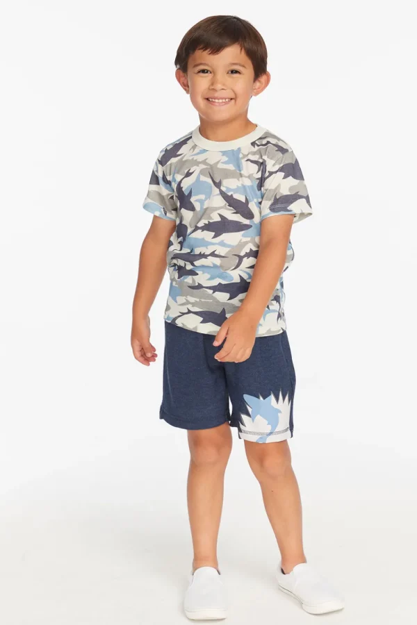New All Over Camo Shark Boys Tee Kids/BOY Boys