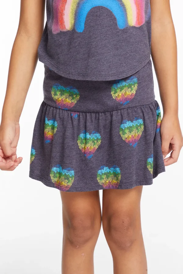 Flash Sale All Over Hearts Girls Peplum Skort Kids Girls