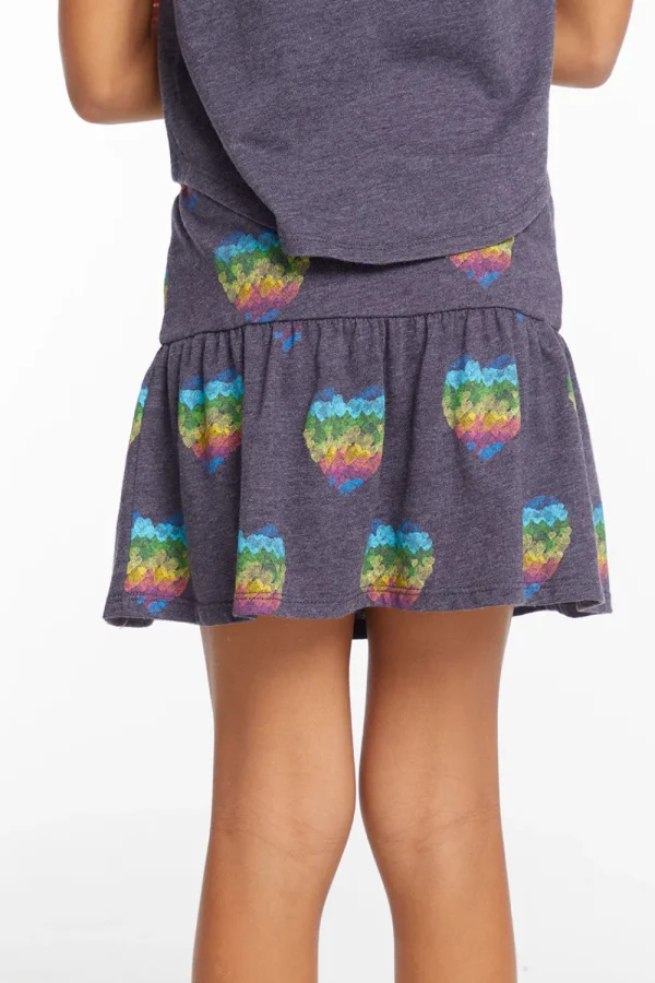 Flash Sale All Over Hearts Girls Peplum Skort Kids Girls