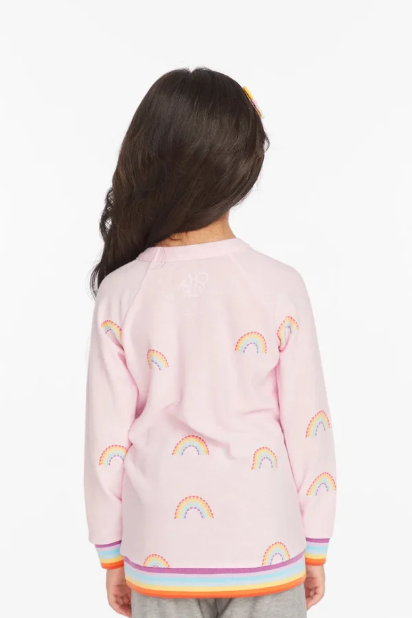Cheap All Over Rainbow Girls Pullover Kids Girls