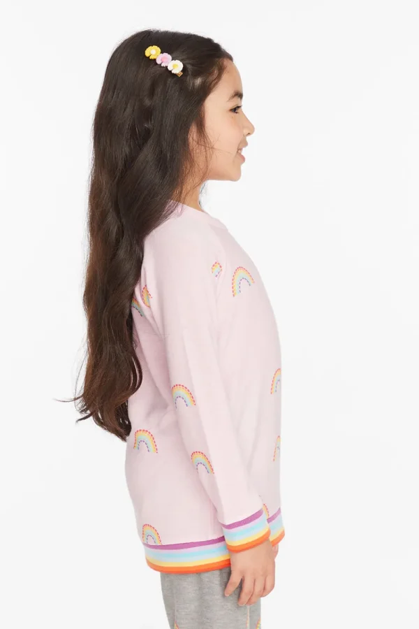 Cheap All Over Rainbow Girls Pullover Kids Girls