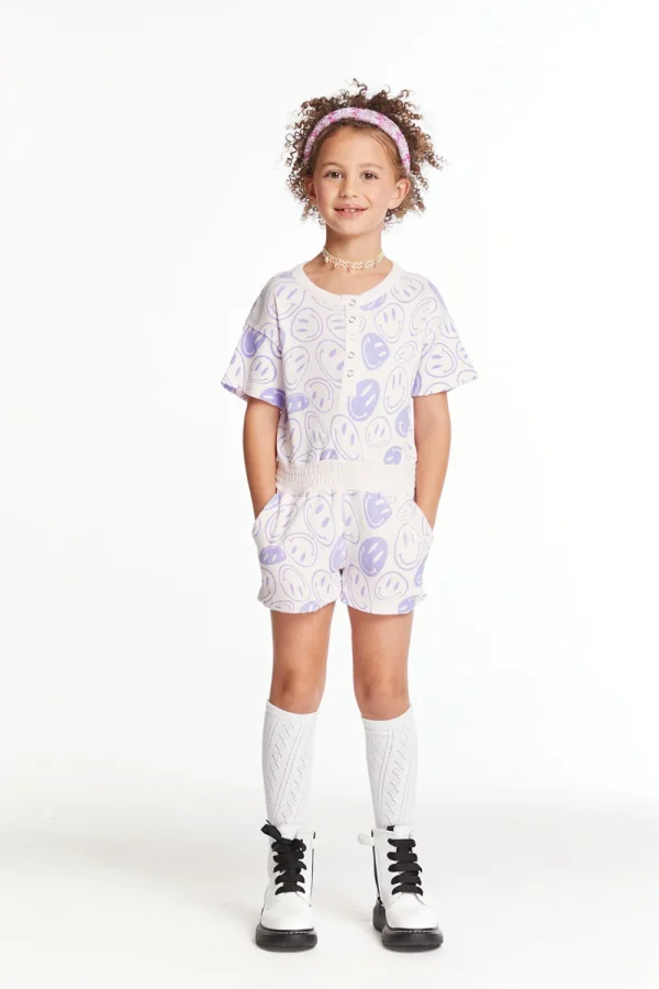 Cheap All Over Smiles Girls Romper Kids Girls