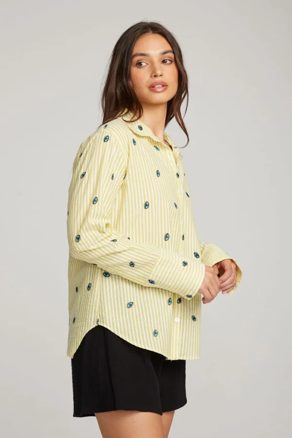 Online Allover Eye Button Down Women Loungewear | Graphics