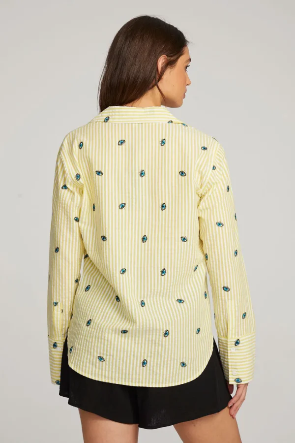 Online Allover Eye Button Down Women Loungewear | Graphics