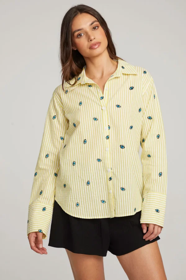 Online Allover Eye Button Down Women Loungewear | Graphics