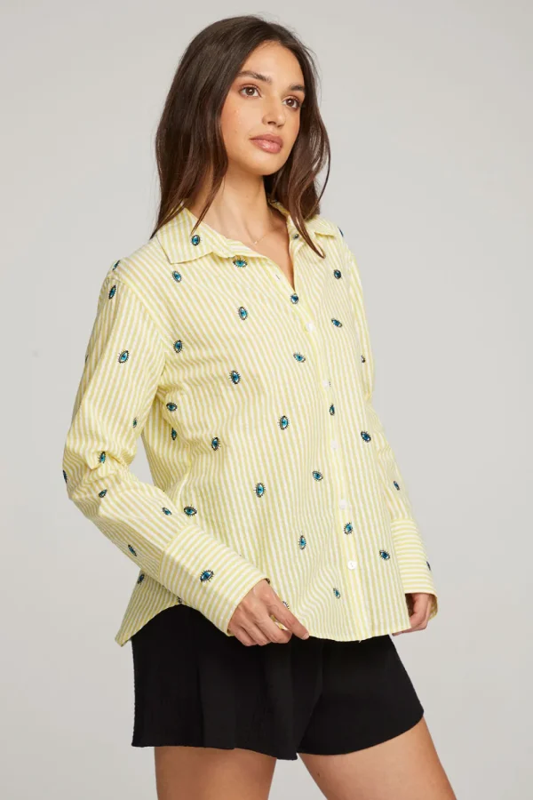 Online Allover Eye Button Down Women Loungewear | Graphics