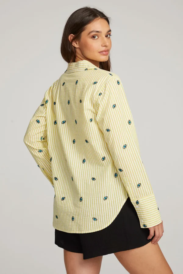 Online Allover Eye Button Down Women Loungewear | Graphics