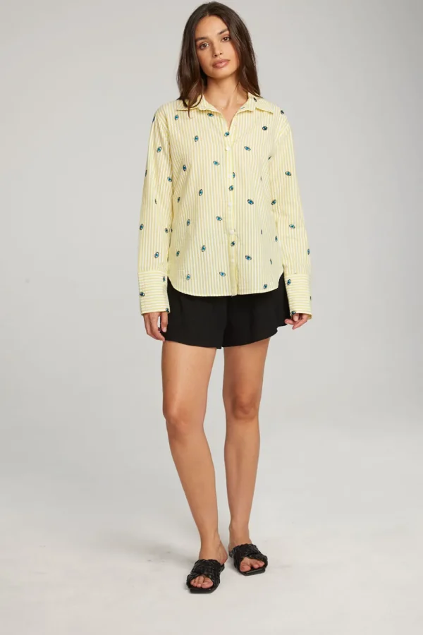 Online Allover Eye Button Down Women Loungewear | Graphics