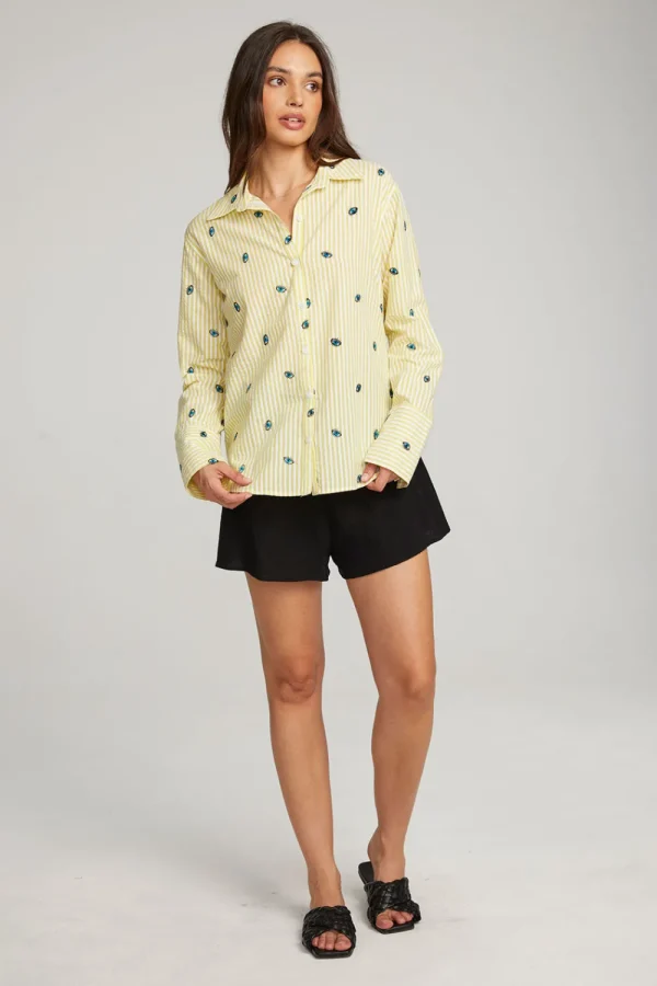 Online Allover Eye Button Down Women Loungewear | Graphics