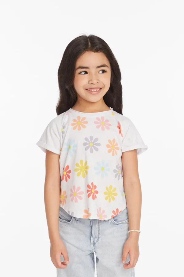 Hot Allover Flower Girls Shirt Kids Girls