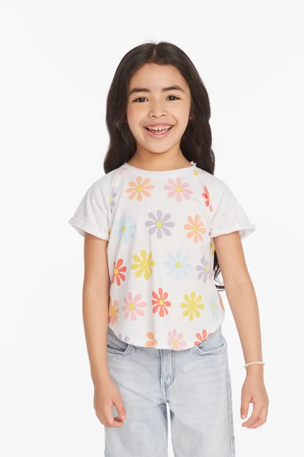 Hot Allover Flower Girls Shirt Kids Girls
