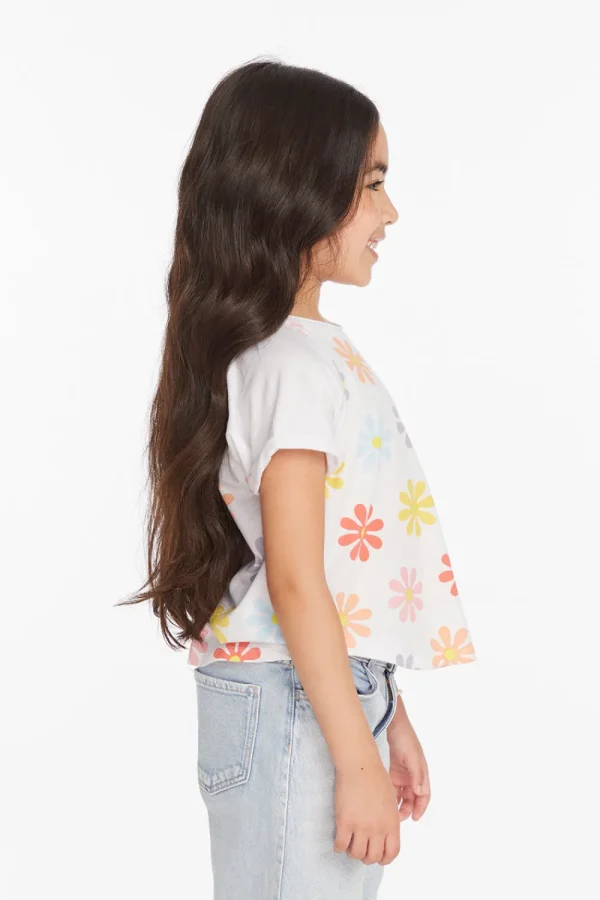 Hot Allover Flower Girls Shirt Kids Girls