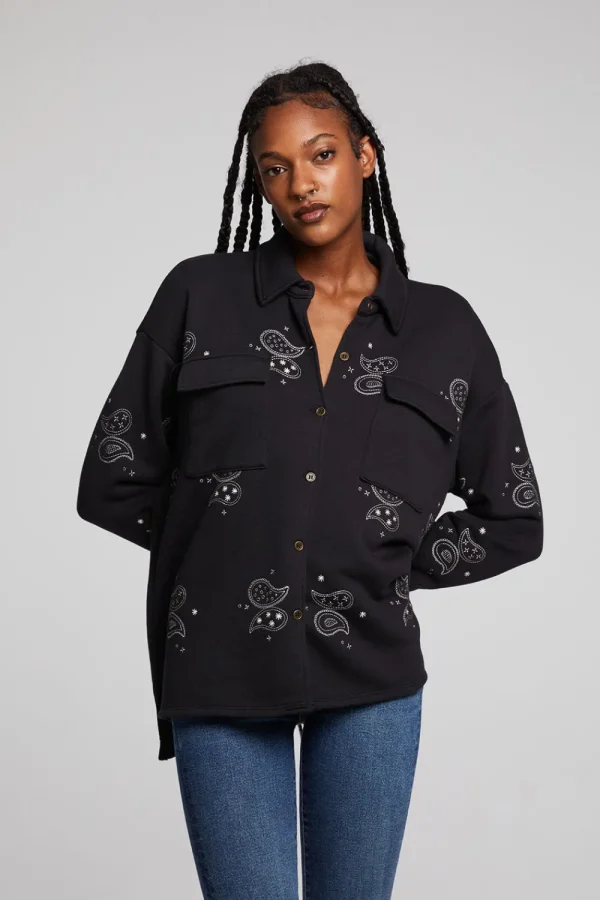 Sale Allover Paisley Button Down Women Loungewear | Graphics