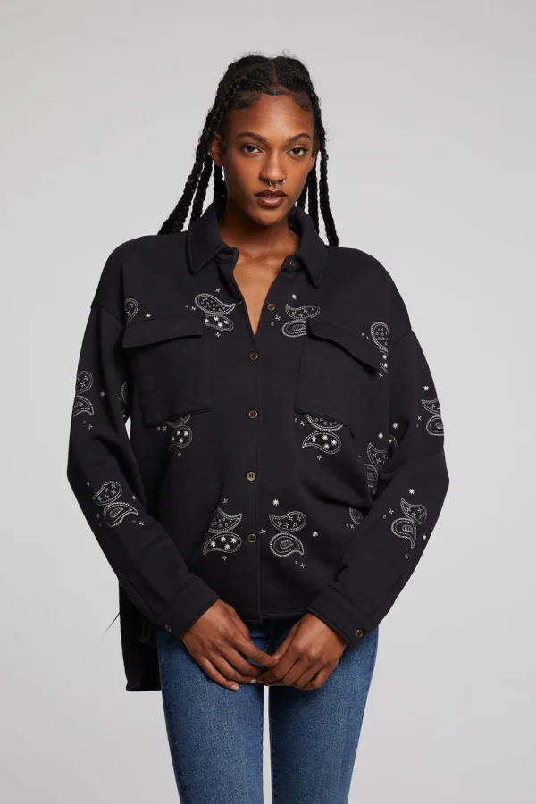 Sale Allover Paisley Button Down Women Loungewear | Graphics