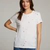 Cheap Americana Stars Crew Neck Tee Women Loungewear | Graphics
