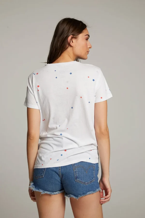 Cheap Americana Stars Crew Neck Tee Women Loungewear | Graphics