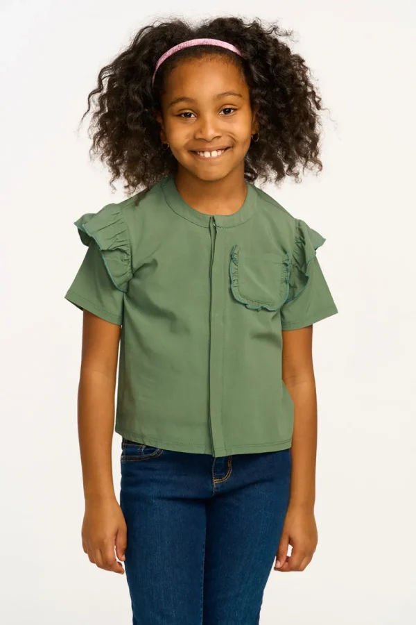 Discount Anise Dark Forest Ruffle Top Kids Girls