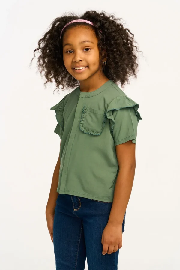 Discount Anise Dark Forest Ruffle Top Kids Girls