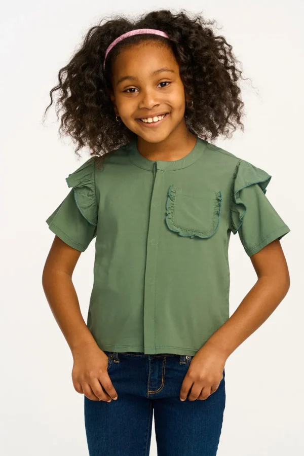 Discount Anise Dark Forest Ruffle Top Kids Girls