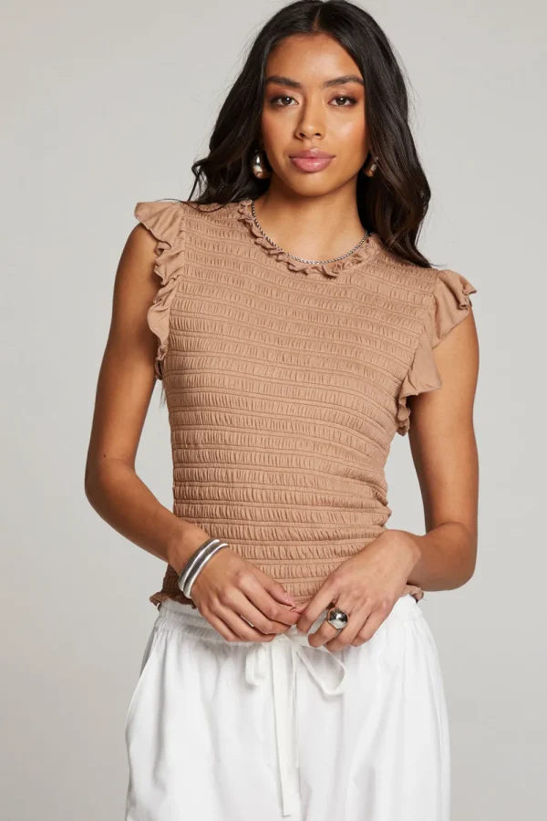 Outlet Ann Warm Taupe Blouse Women Loungewear | Tops