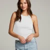 Discount August White Tank Top Women Loungewear | Tops