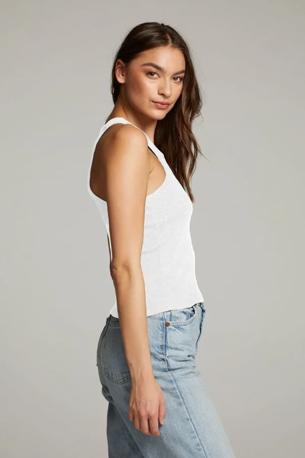Discount August White Tank Top Women Loungewear | Tops