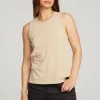 Outlet Basic Cappuccino Slit Tank Women Loungewear | Essentials