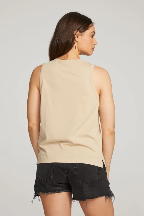 Outlet Basic Cappuccino Slit Tank Women Loungewear | Essentials