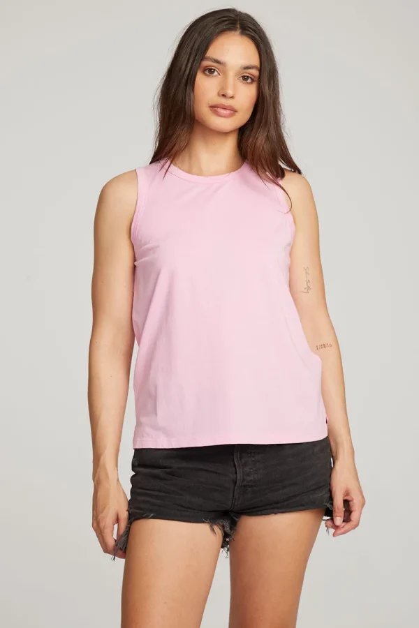 Clearance Basic Pastel Lavender Slit Tank Women Loungewear | Essentials