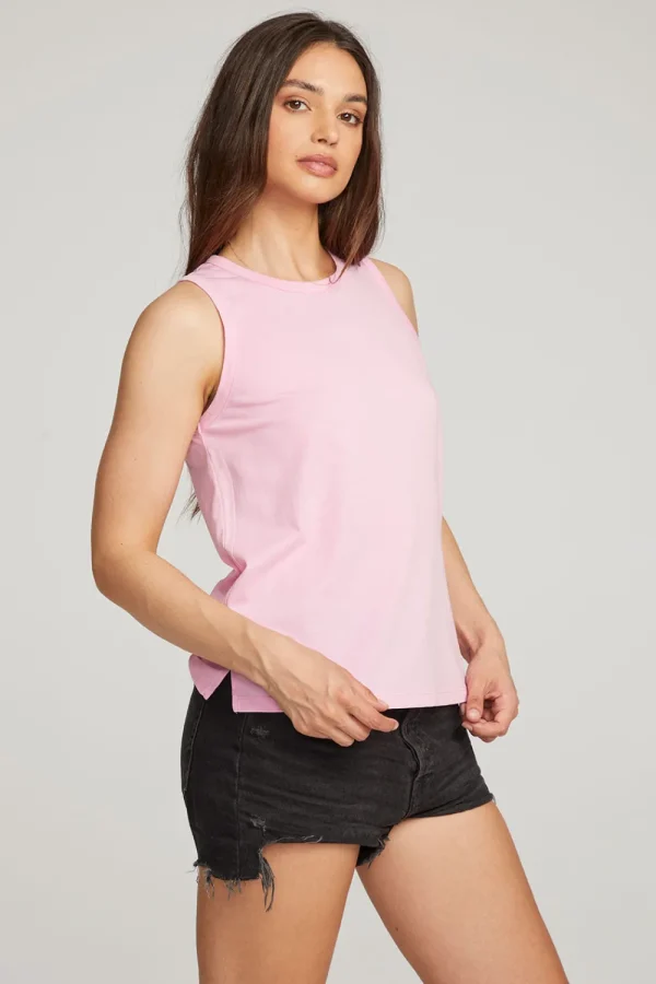 Clearance Basic Pastel Lavender Slit Tank Women Loungewear | Essentials