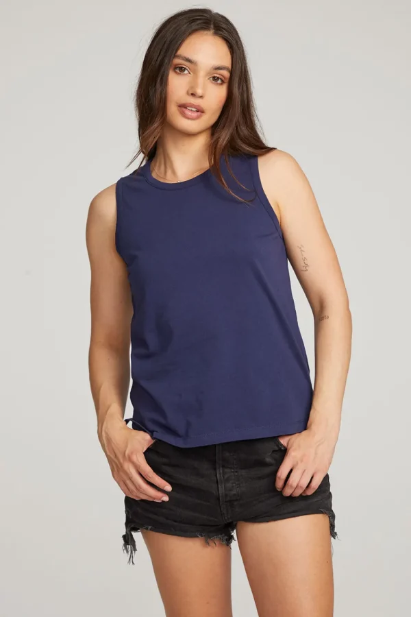 Sale Basic Sapphire Slit Tank Women Essentials | Loungewear