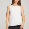New Basic White Slit Tank Women Loungewear | Essentials